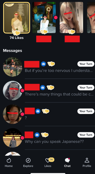 Tinder profile showing more than 99 likes and messages